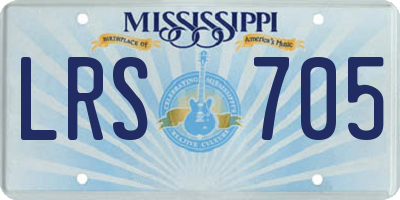 MS license plate LRS705