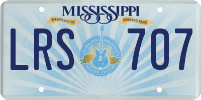 MS license plate LRS707