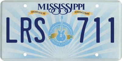 MS license plate LRS711