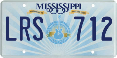 MS license plate LRS712