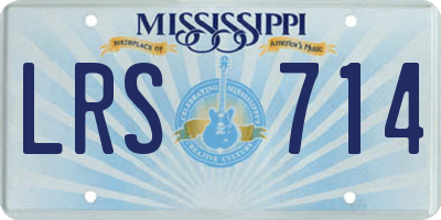 MS license plate LRS714