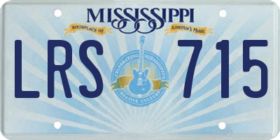 MS license plate LRS715