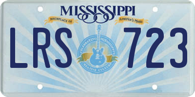 MS license plate LRS723