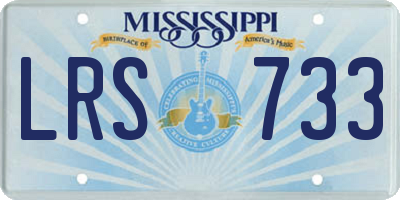 MS license plate LRS733