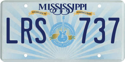 MS license plate LRS737