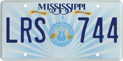 MS license plate LRS744