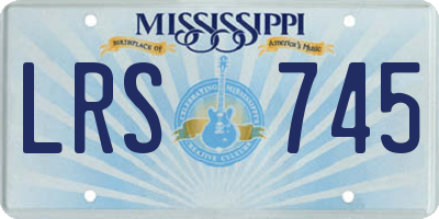 MS license plate LRS745