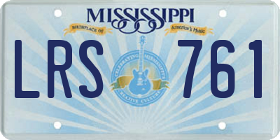 MS license plate LRS761