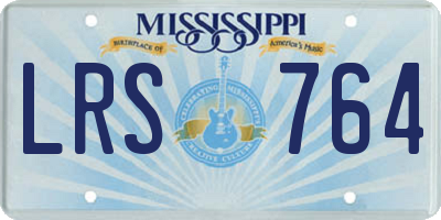MS license plate LRS764