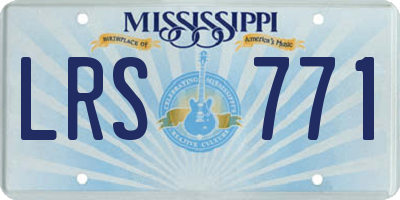 MS license plate LRS771