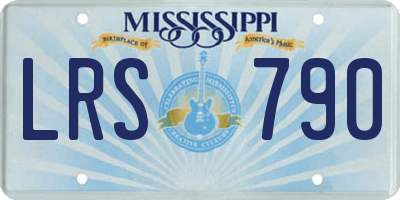 MS license plate LRS790