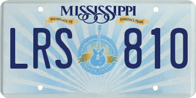 MS license plate LRS810