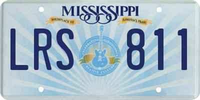 MS license plate LRS811