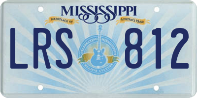MS license plate LRS812