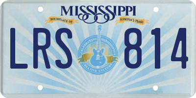 MS license plate LRS814