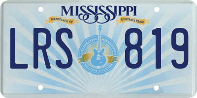 MS license plate LRS819