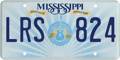 MS license plate LRS824