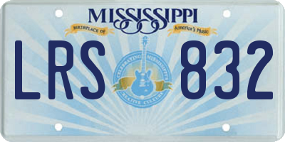 MS license plate LRS832