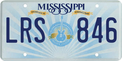 MS license plate LRS846