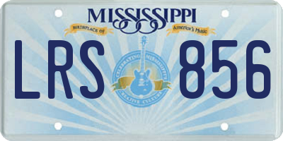 MS license plate LRS856