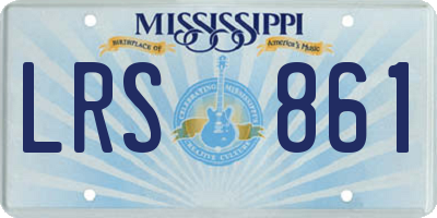 MS license plate LRS861