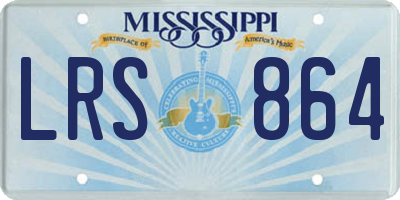 MS license plate LRS864