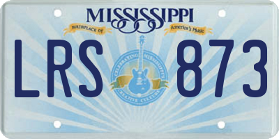 MS license plate LRS873