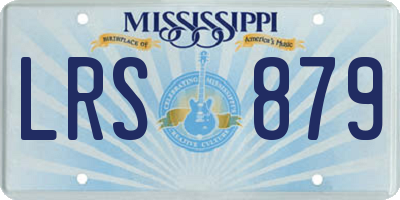 MS license plate LRS879
