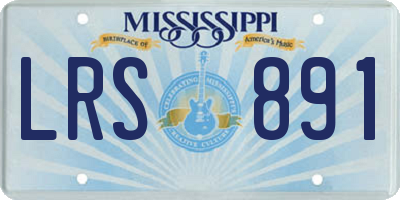 MS license plate LRS891