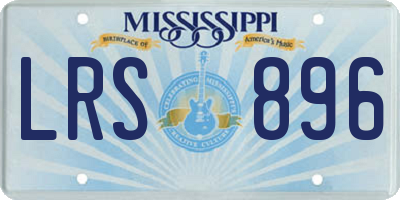 MS license plate LRS896