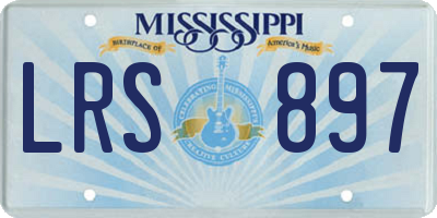 MS license plate LRS897