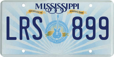 MS license plate LRS899