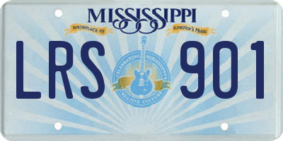 MS license plate LRS901