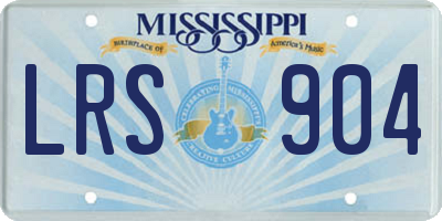 MS license plate LRS904