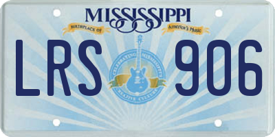 MS license plate LRS906