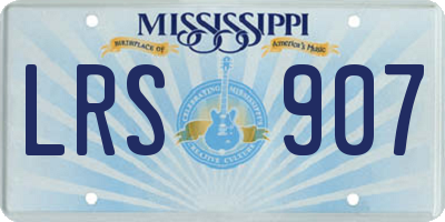 MS license plate LRS907