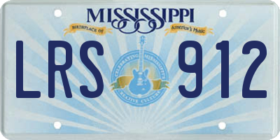 MS license plate LRS912