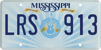 MS license plate LRS913