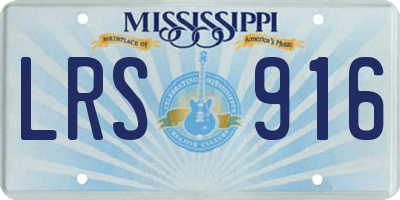 MS license plate LRS916