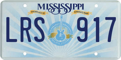 MS license plate LRS917