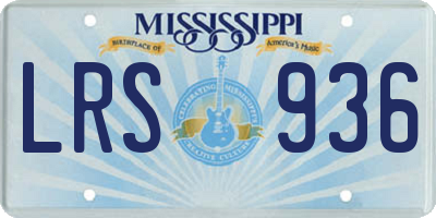 MS license plate LRS936