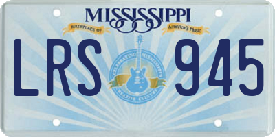 MS license plate LRS945