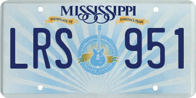 MS license plate LRS951