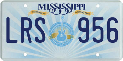 MS license plate LRS956