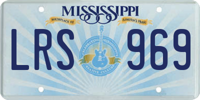 MS license plate LRS969