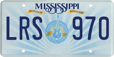 MS license plate LRS970