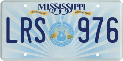 MS license plate LRS976