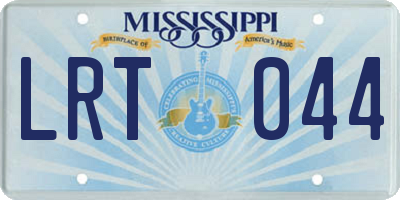 MS license plate LRT044