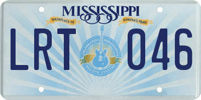 MS license plate LRT046