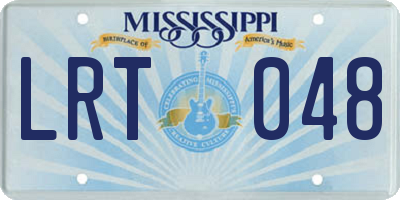 MS license plate LRT048